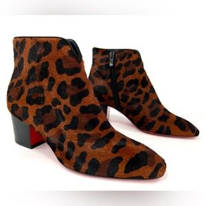 Christian Louboutin Disco 70s Leopard Pony Hair So Kate Marmada Boot Size EU 35